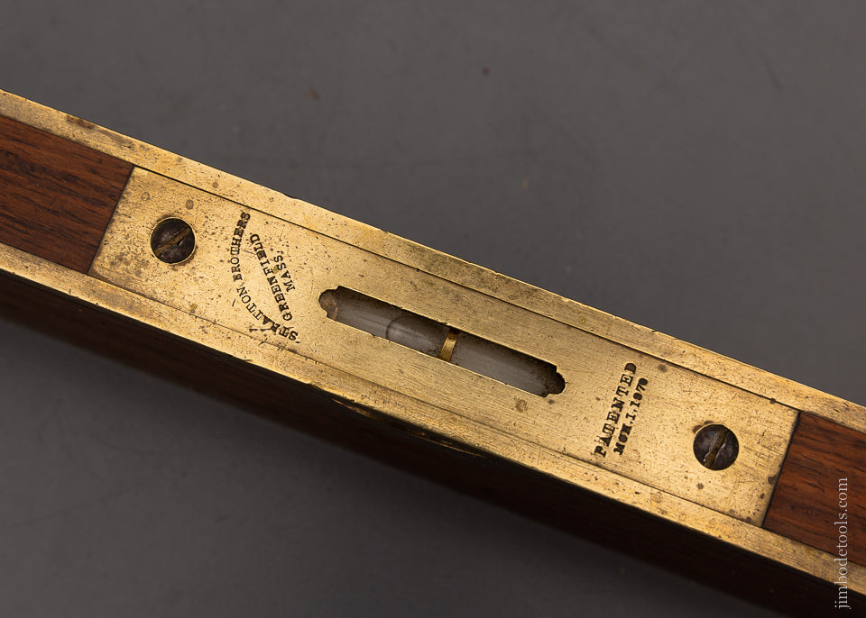 Fine Brass Bound Rosewood Level by STRATTON BROS. 10 Inch - 104669