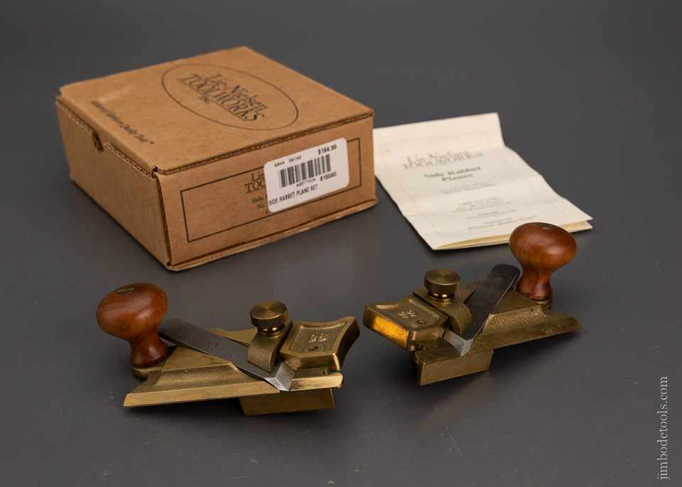 LIE NIELSEN No. 98 & 99 Left & Right Side Rabbet Plane Pair Discontinued Mint in Box - 104692