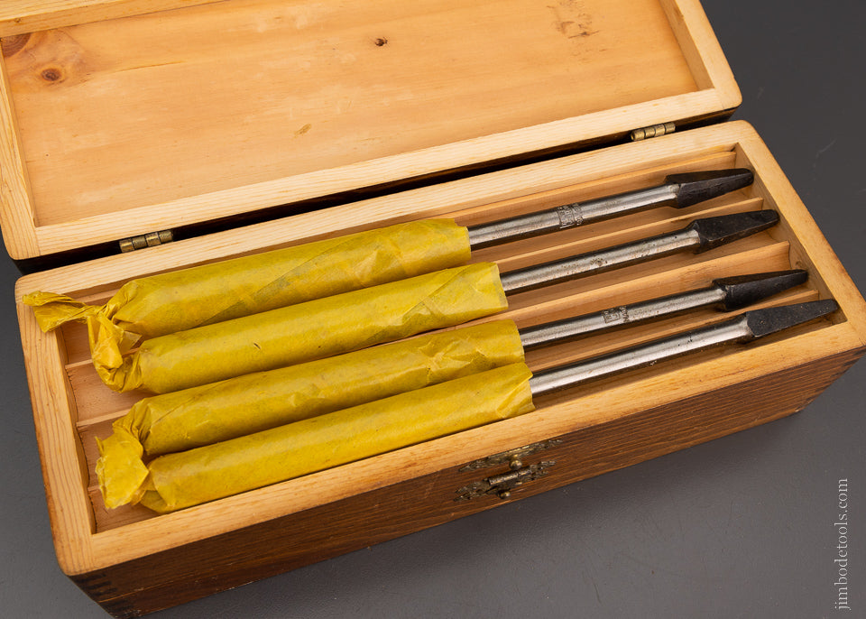 Complete Set of 13 RUSSELL JENNINGS Auger Bits in Original Three Tiered Box - 104733