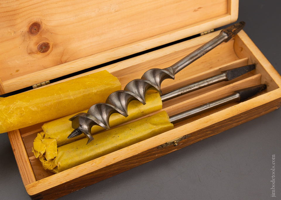 Complete Set of 13 RUSSELL JENNINGS Auger Bits in Original Three Tiered Box - 104733