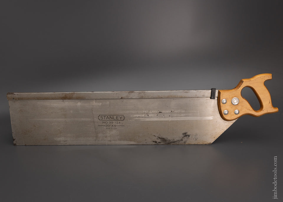 Rare STANLEY No. 39-124 Miter Box Saw 30 x 6 Inches - 104747