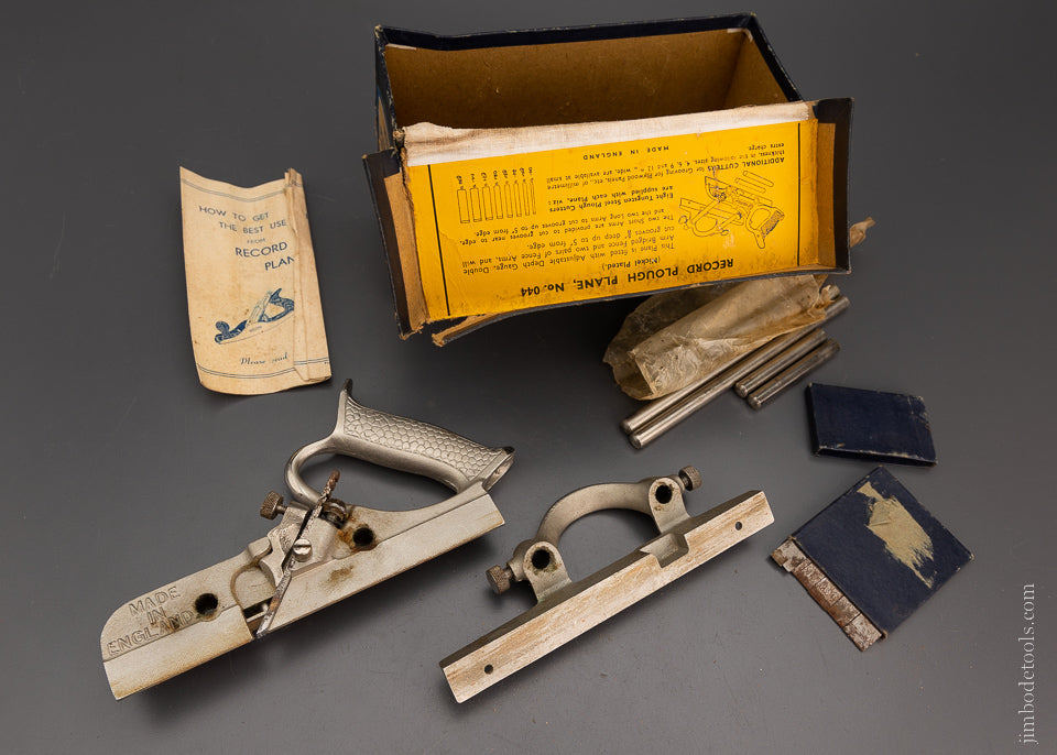 RECORD No. 044 Plough Plane 100% COMPLETE in Original Box Plow Plane -  104756