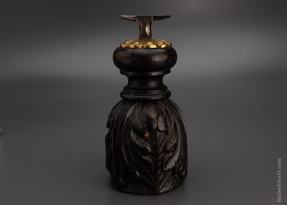 Spectacular Jeweler’s Anvil on Ornately Carved Stump - 104759