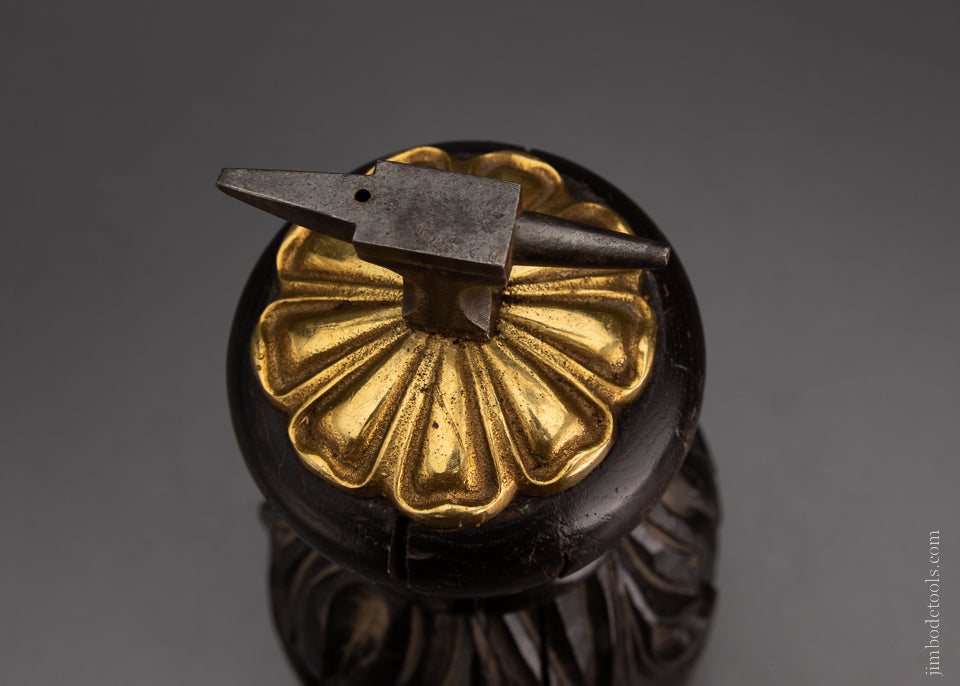 Spectacular Jeweler’s Anvil on Ornately Carved Stump - 104759