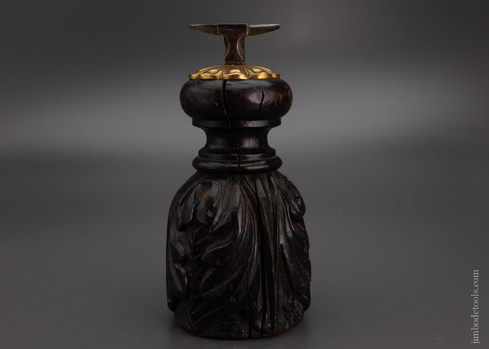 Spectacular Jeweler’s Anvil on Ornately Carved Stump - 104759