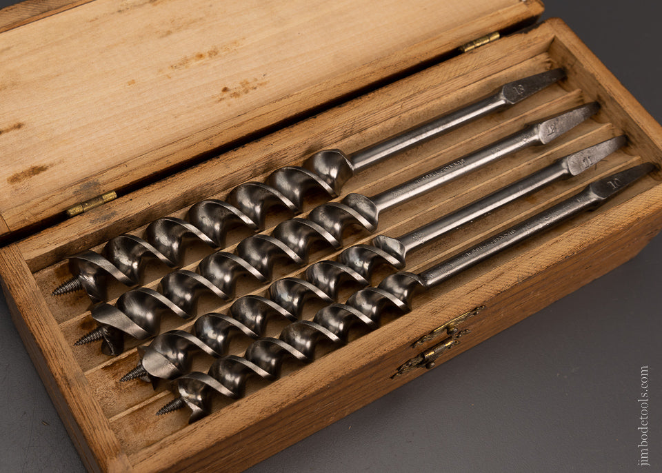 Extra Fine Set of 13 RUSSELL JENNINGS Auger Bits in Original 3 Tiered Box - 104786