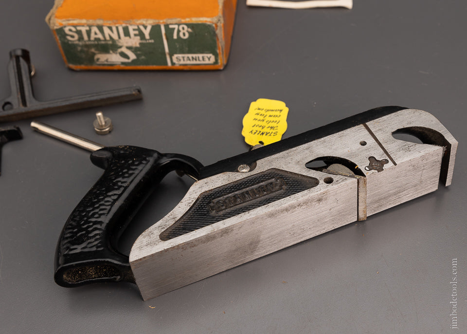 STANLEY No. 78 Rabbet Plane 100% Near Mint in Box with Tag - 104822