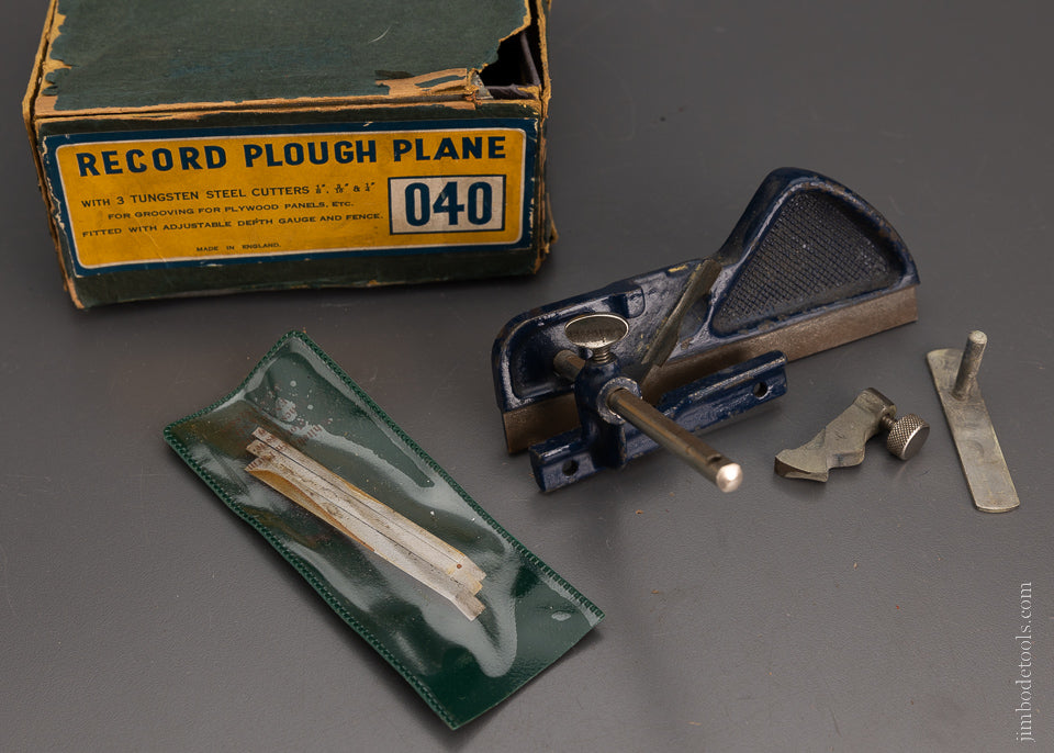 RECORD No. 040 Plow Plane 100% Complete in Original Box - 104831