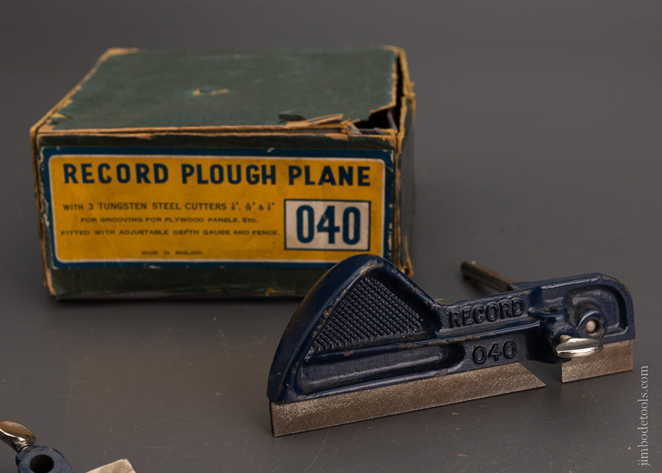RECORD No. 040 Plow Plane 100% Complete in Original Box - 104831