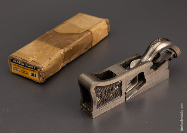 Extra Fine RECORD No. 311 Shoulder Plane without Bull Nose Piece in Original Box - 104849
