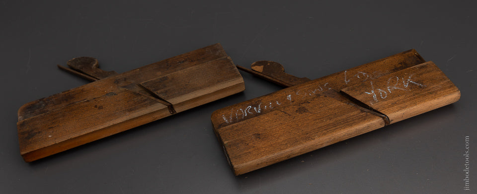 Good User Pair of No. 8 Hollow & Round Planes by VARVILL YORK Ca. 1829-40 GOOD+ - 104857