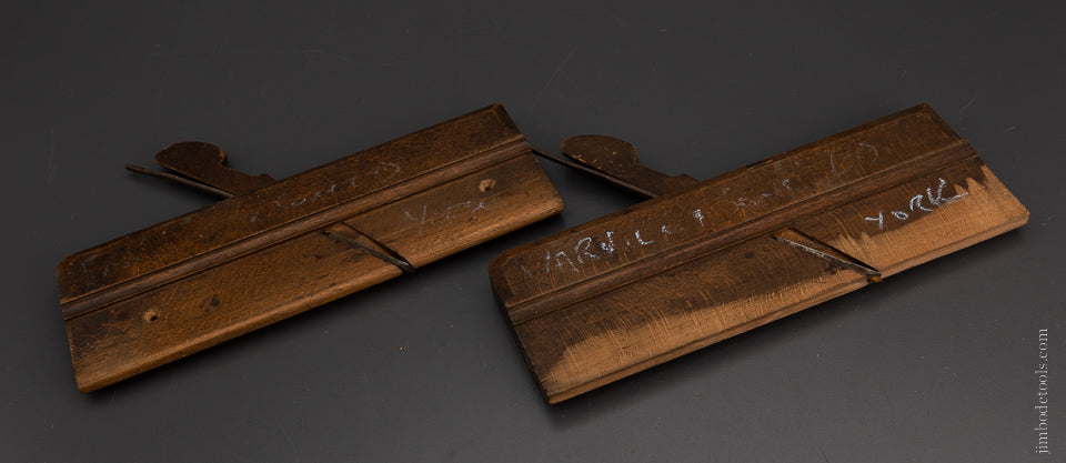 Good User Pair of No. 4 Hollow & Round Planes by VARVILL YORK Ca. 1829-40 - 104859