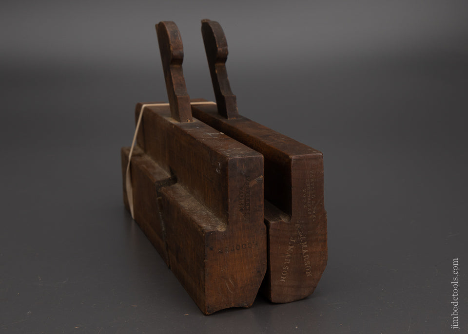 Good User Pair of No. 14 Hollow & Round Planes by VARVILL YORK Ca. 1829-40 - FINE - 104860