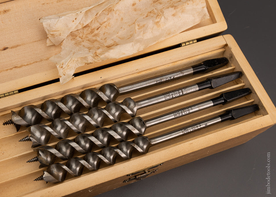 Complete Set of 13 RUSSELL JENNINGS Auger Bits in Original Three Tiered Box - 104875