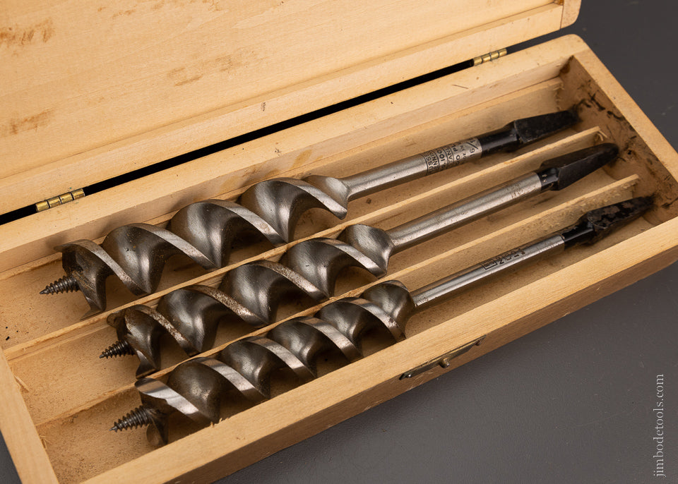 Complete Set of 13 RUSSELL JENNINGS Auger Bits in Original Three Tiered Box - 104875