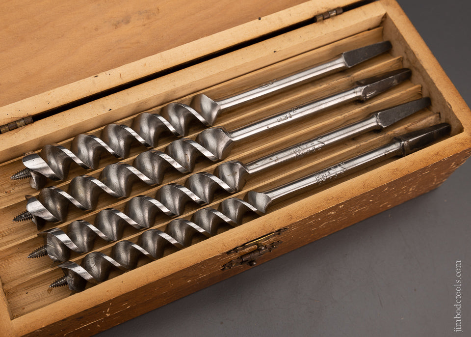 Complete Set of 13 RUSSELL JENNINGS Auger Bits in Original Three Tiered Box - 104880