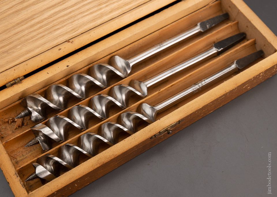 Complete Set of 13 RUSSELL JENNINGS Auger Bits in Original Three Tiered Box - 104880