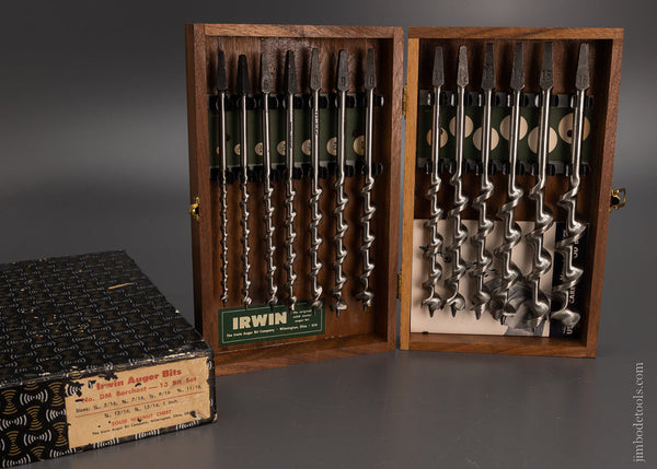 Complete Set of IRWIN Auger Bits Mint in Original Box with Outer Box! - 104927