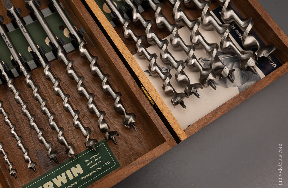 Complete Set of IRWIN Auger Bits Mint in Original Box with Outer Box! - 104927