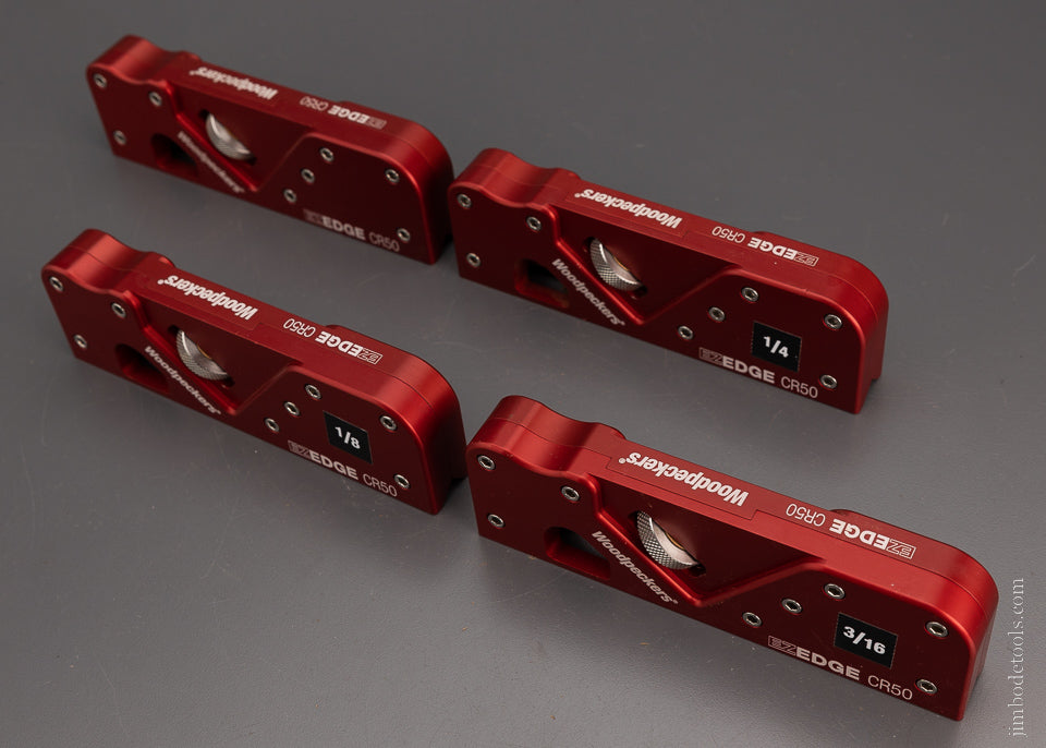 Remarkable Set of 4 WOODPECKER’S Chamfer & Rounding Planes - 104961