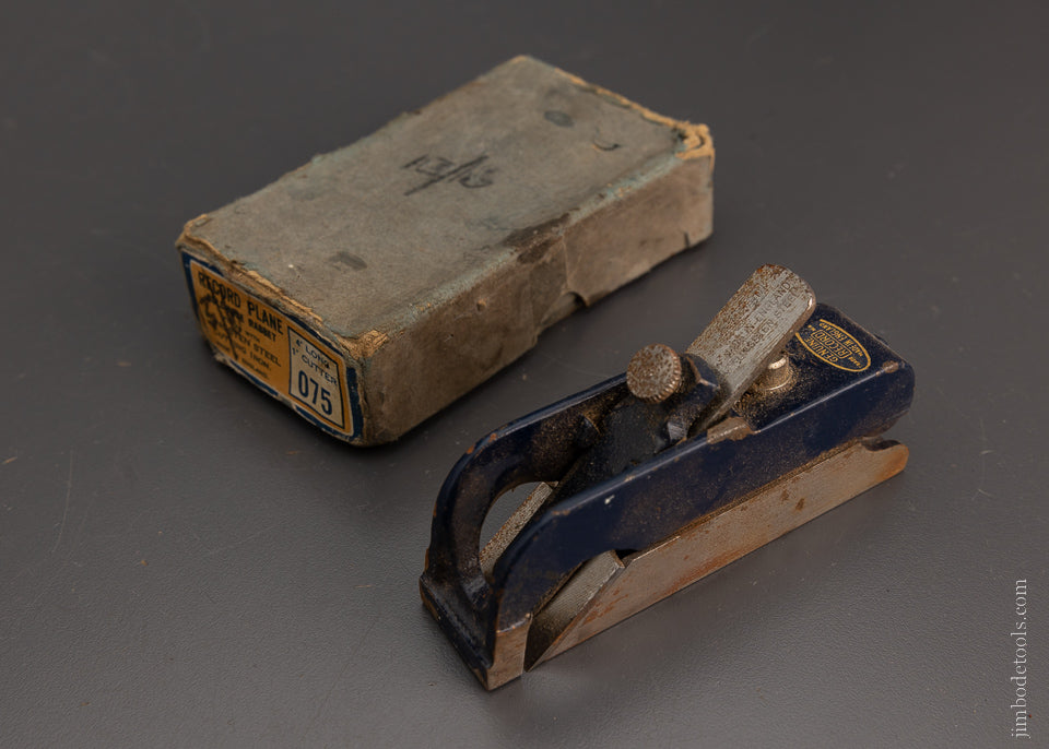 RECORD No. 075 Bullnose Rabbet Plane in Original Box - 104979