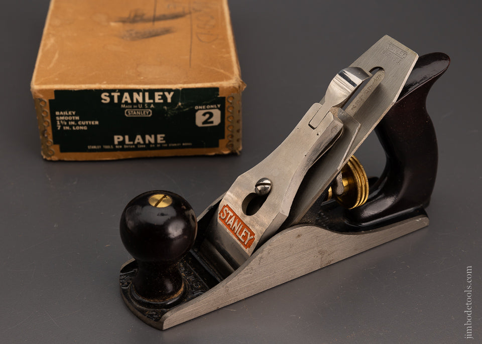 Rare Long Model STANLEY No. 2 Smooth Plane Mint in Box - 105007