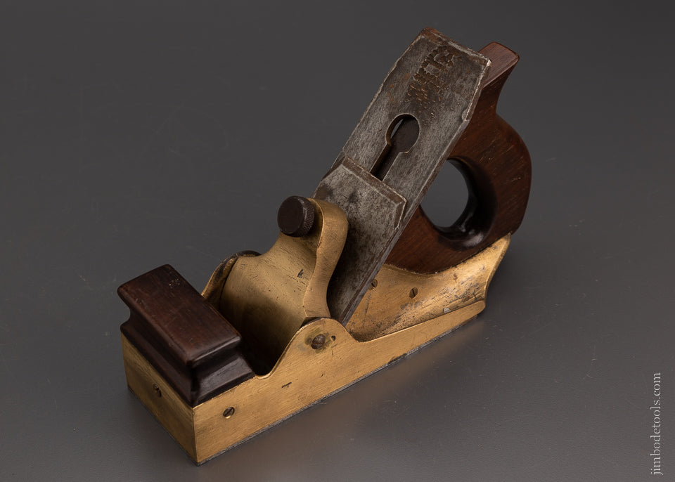Remarkable Heavy Brass & Rosewood Infill Smooth Plane ( Norris No. 51 GS) - 105016