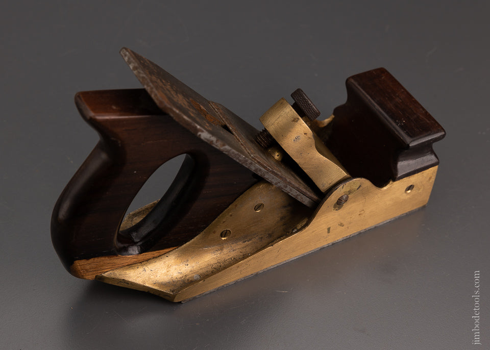 Remarkable Heavy Brass & Rosewood Infill Smooth Plane ( Norris No. 51 GS) - 105016