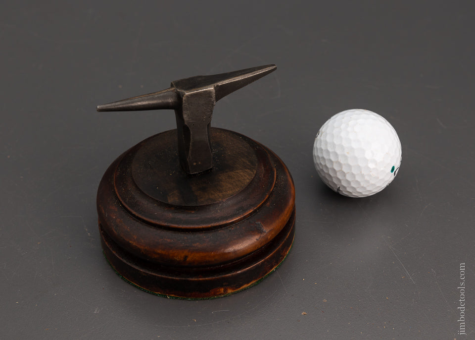 Pretty French Jeweler’s Anvil on an Ornate Stump 3 1/4 inches tall - 105027