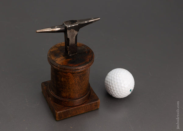 Pretty French Jeweler’s Anvil on an Ornate Stump 5 inches tall - 105057