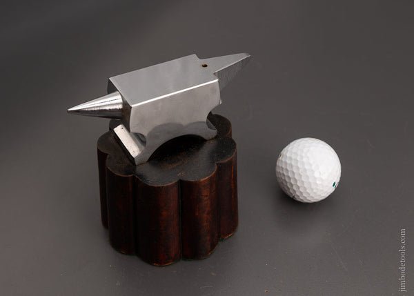 Pretty French Jeweler’s Anvil on an Ornate Stump 4 inches tall - 105059