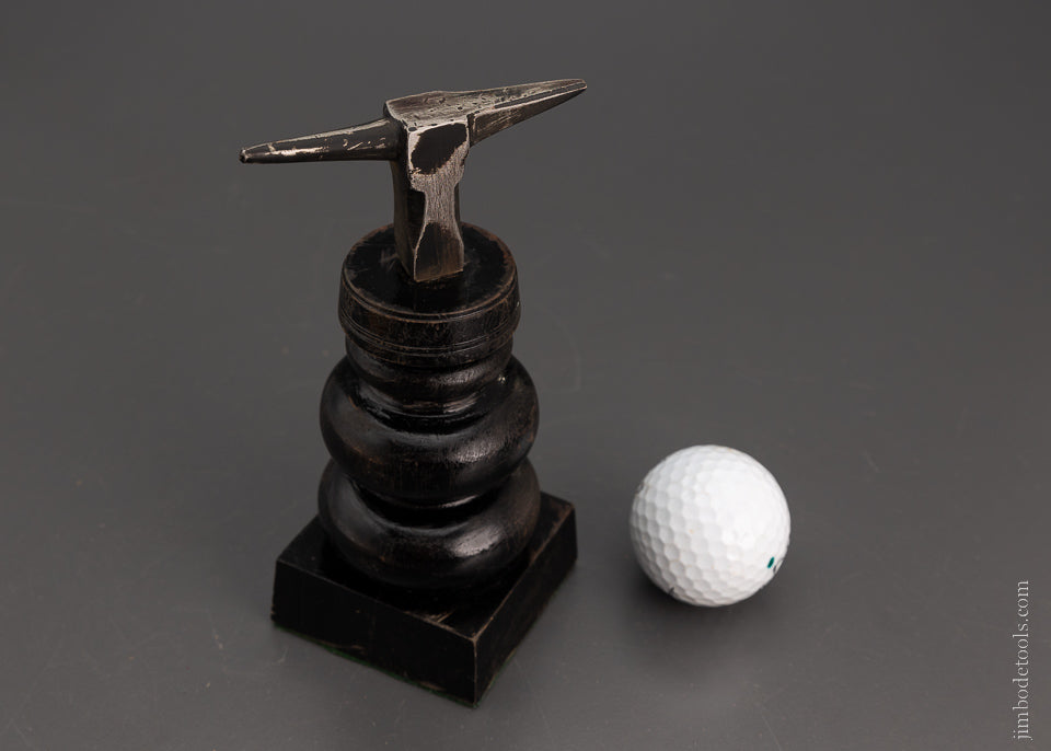Pretty French Jeweler’s Anvil on an Ornate Stump 6 inches tall - 105061