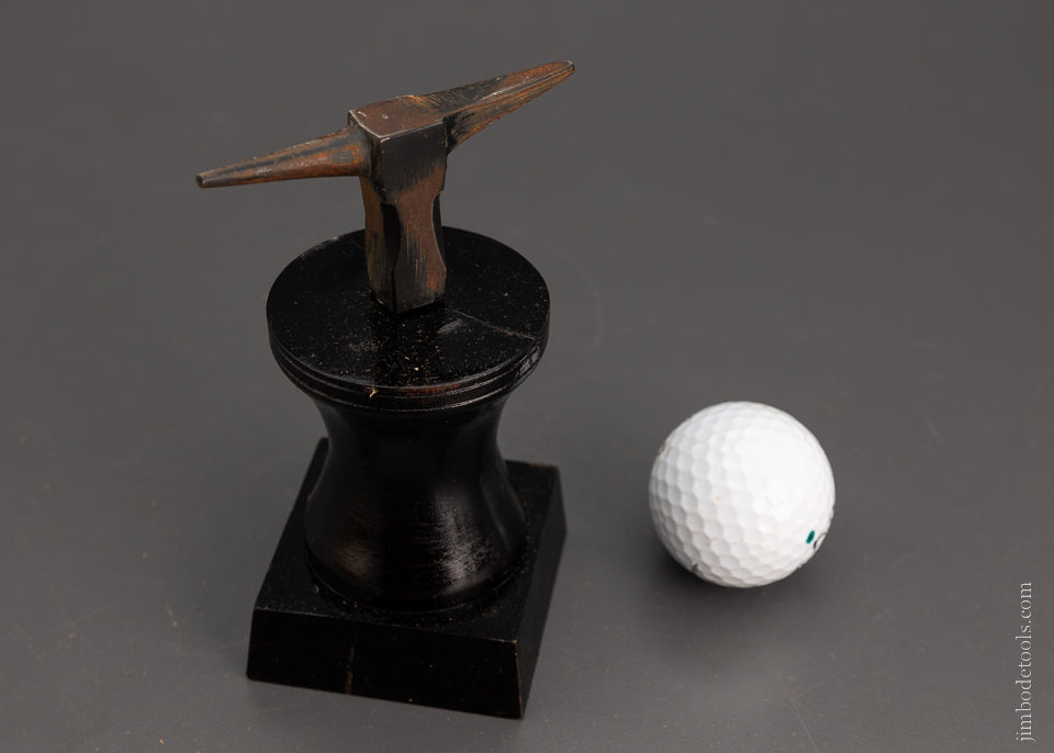 Pretty French Jeweler’s Anvil on an Ornate Stump 5 inches tall - 105062