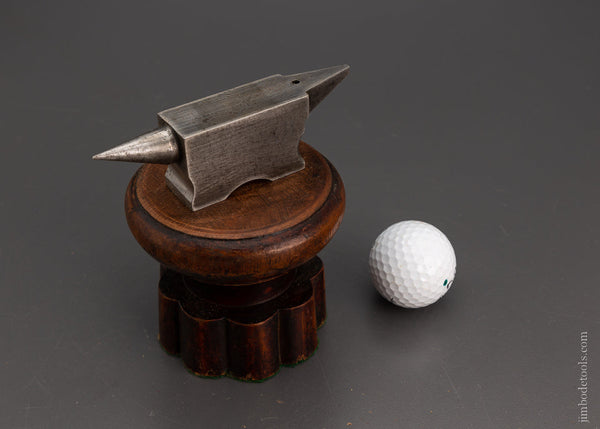 Pretty French Jeweler’s Anvil on an Ornate Stump 5 inches tall - 105063