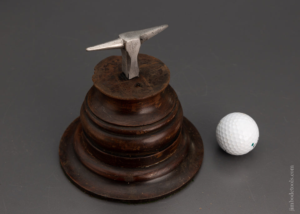 Pretty French Jeweler’s Anvil on an Ornate Stump 5 1/2 inches tall - 105064