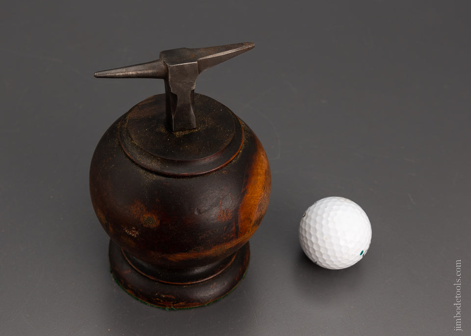 Pretty French Jeweler’s Anvil on an Ornate Stump 5 3/4 inches tall - 105065