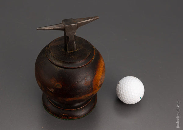 Pretty French Jeweler’s Anvil on an Ornate Stump 5 3/4 inches tall - 105065