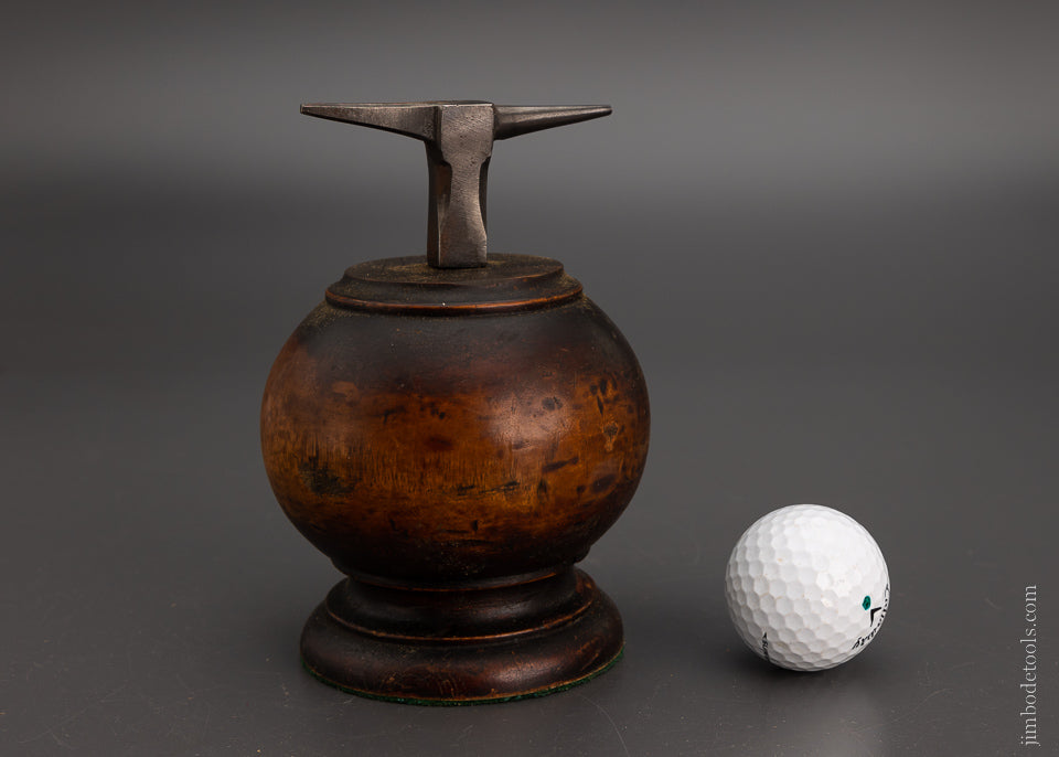 Pretty French Jeweler’s Anvil on an Ornate Stump 5 3/4 inches tall - 105065