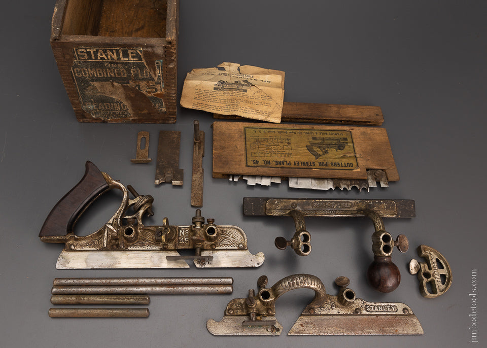 STANLEY No. 45 Combination Plow Plane in Box - 105094