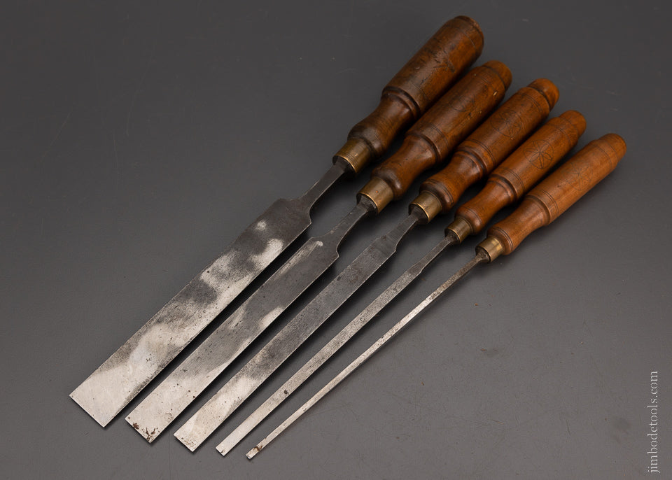 5 BUCK BROS. Long Thin Paring Chisels - 105097
