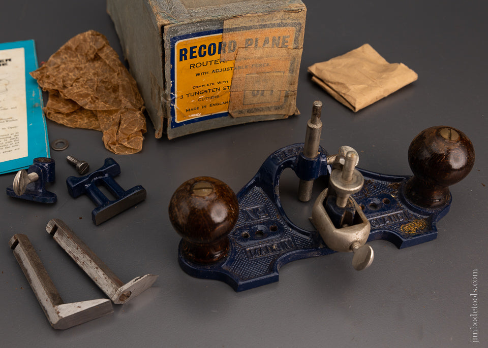 Jim Router RECORD No. 071 Router Plane 100% Near Mint in Box - 105111 – Jim Bode Tools