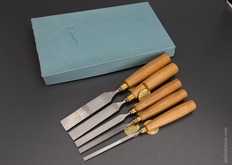 Kangaroo Brand SORBY Set of 5 Chisels Dead Mint in Box - 105140