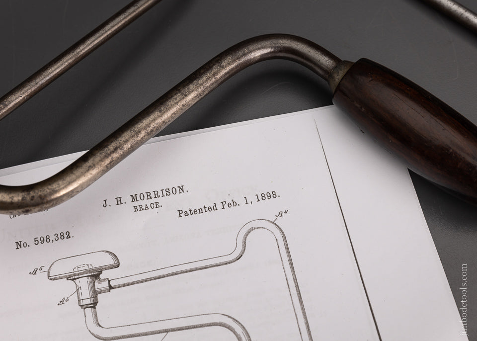 Rare MORRISON PATENT 1898 Multi-Speed Geared Bit Brace - 105151
