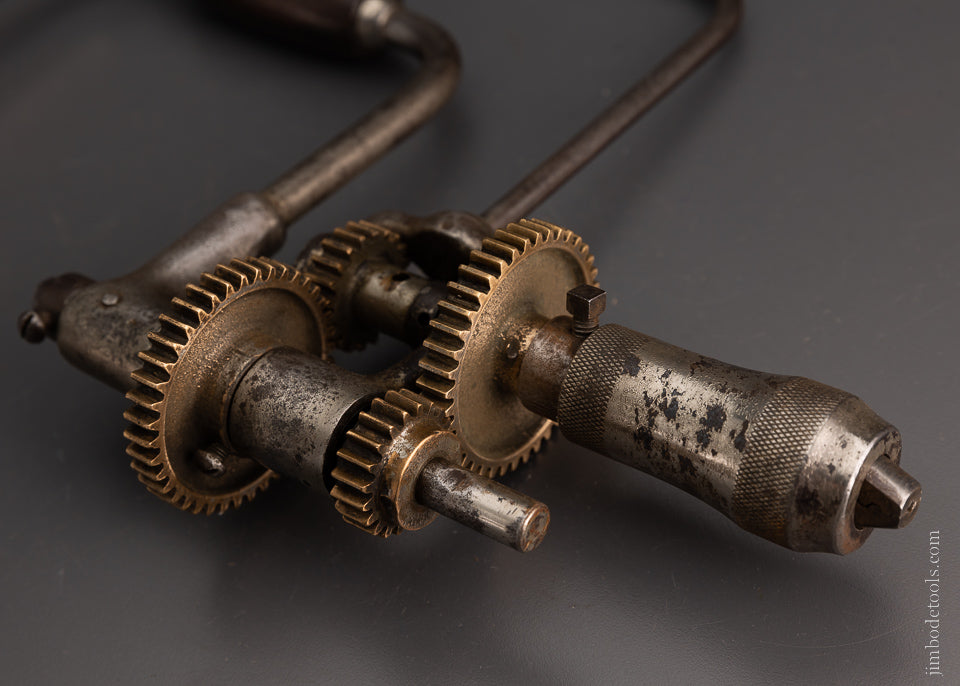 Rare MORRISON PATENT 1898 Multi-Speed Geared Bit Brace - 105151