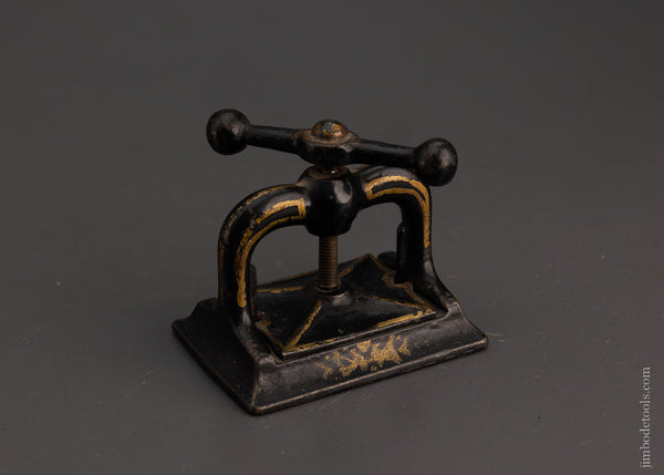 Rare Salesman’s Sample Iron Book Press in Original Paint - 105152