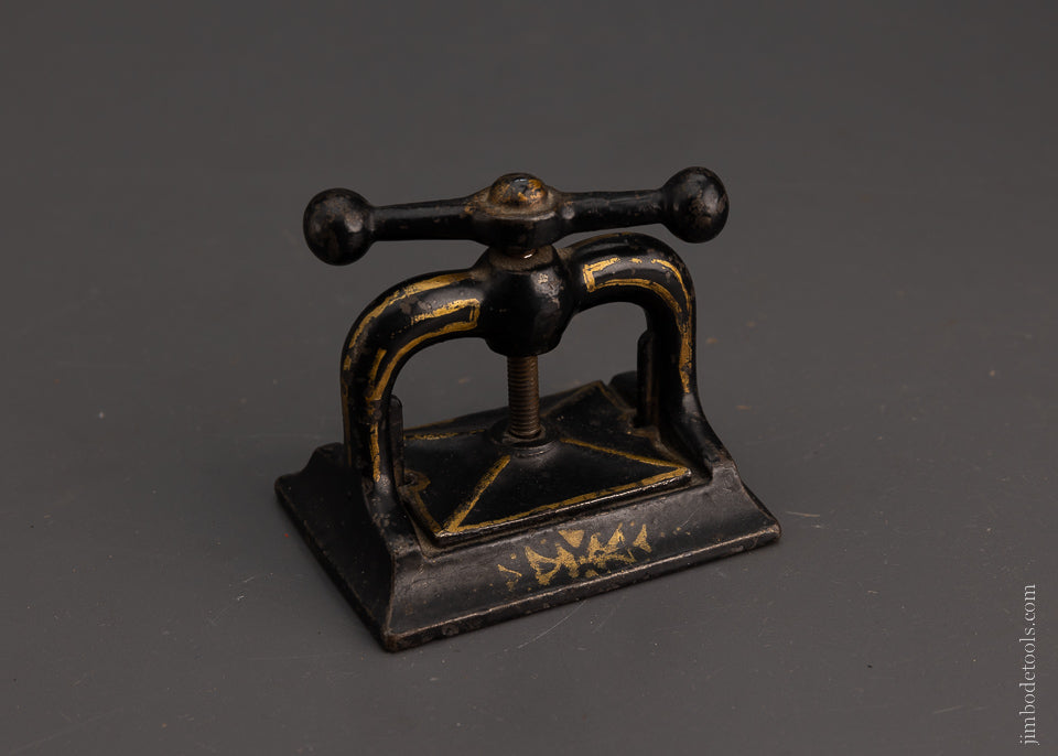 Rare Salesman’s Sample Iron Book Press in Original Paint - 105152