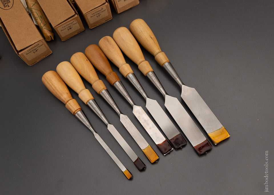 Dead Mint in Box LIE NIELSEN Bevel Edge 7 Piece Chisel Set - 105163