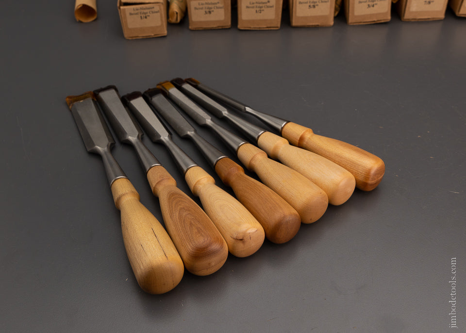 Dead Mint in Box LIE NIELSEN Bevel Edge 7 Piece Chisel Set - 105163