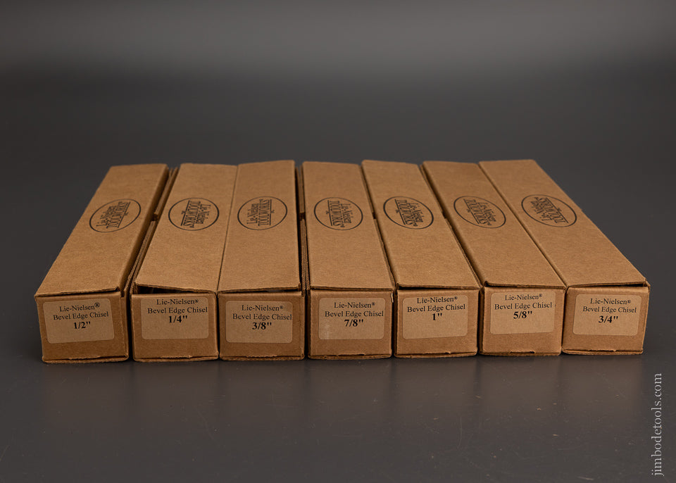 Dead Mint in Box LIE NIELSEN Bevel Edge 7 Piece Chisel Set - 105163