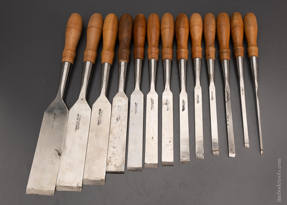 New Old Stock CHARLES BUCK Set of 13 Firmer Chisels - 105183